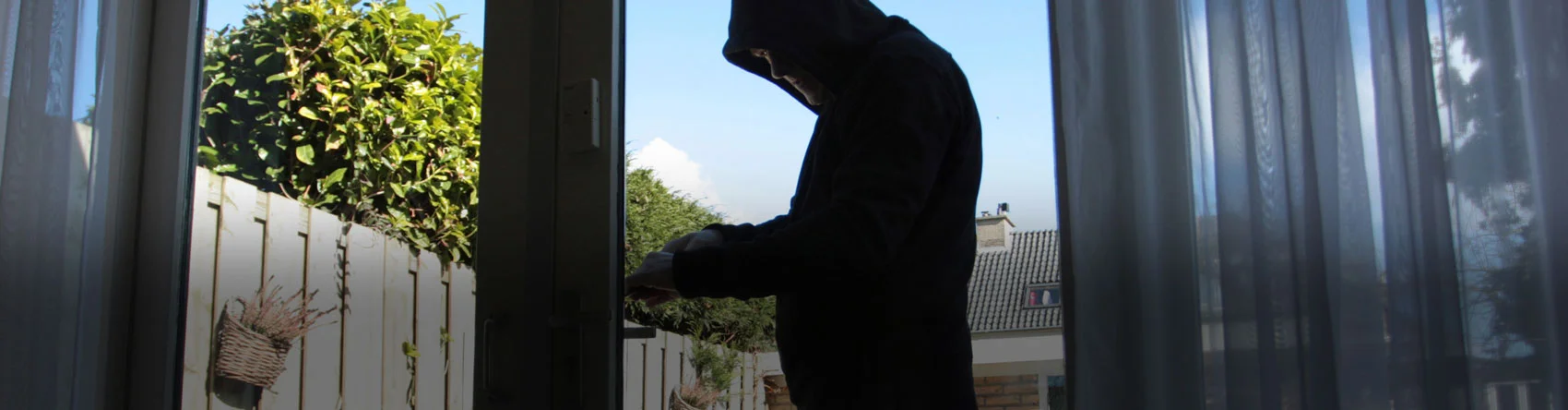 Burglar at door