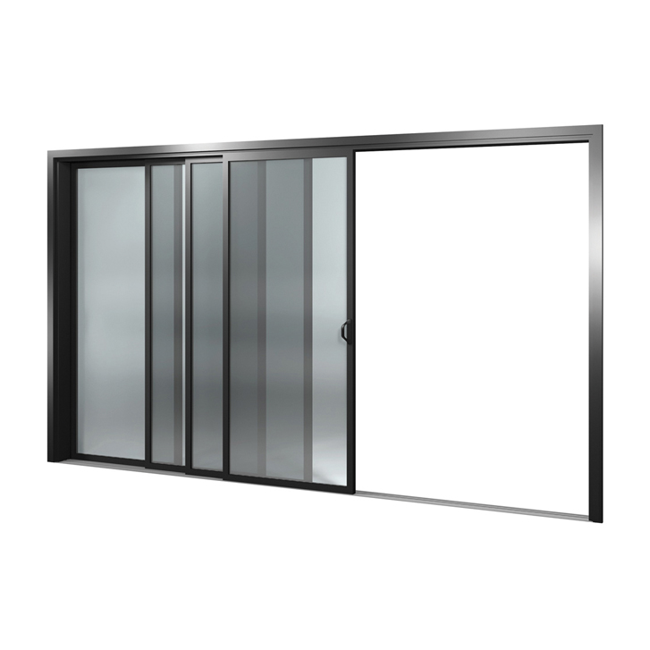 Double sliding stacking door