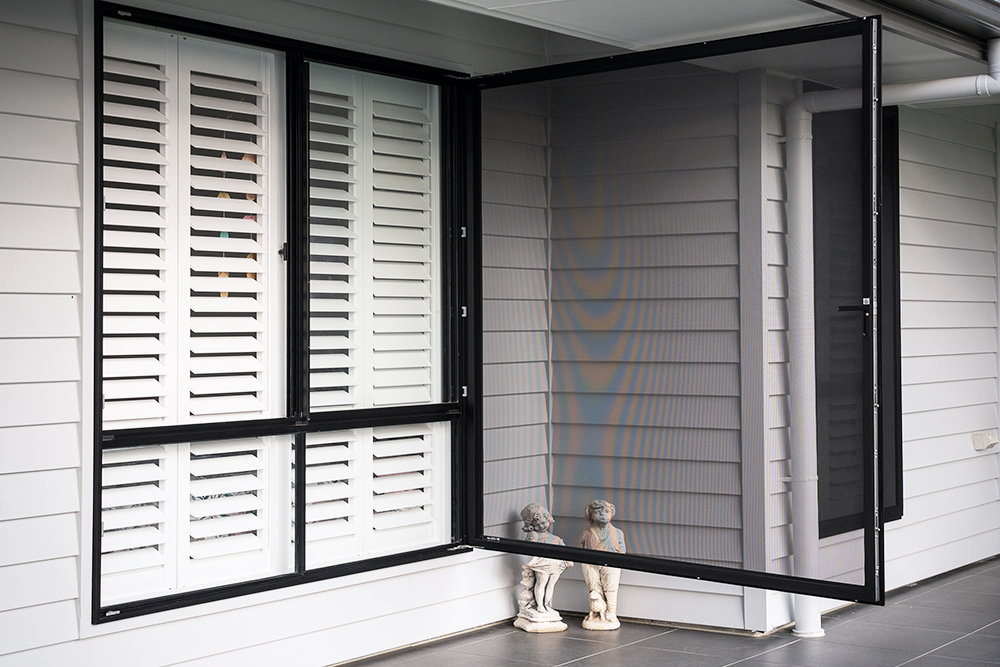 Open hinge window security window