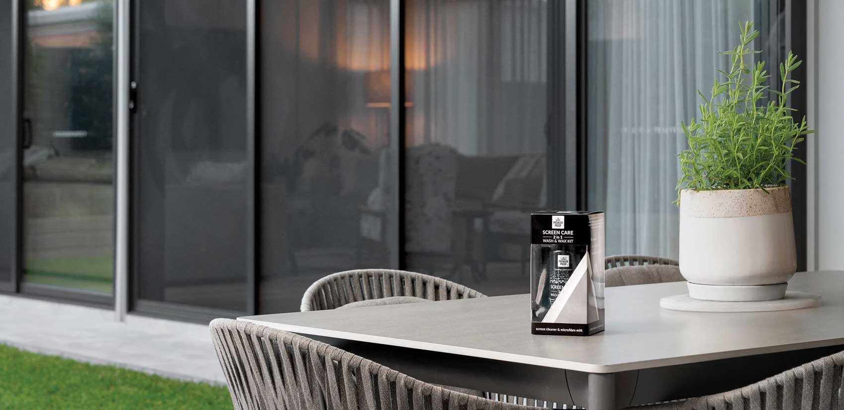 Prowler Proof Screen Care wash and Wax cleaning kit for security screen cleaning