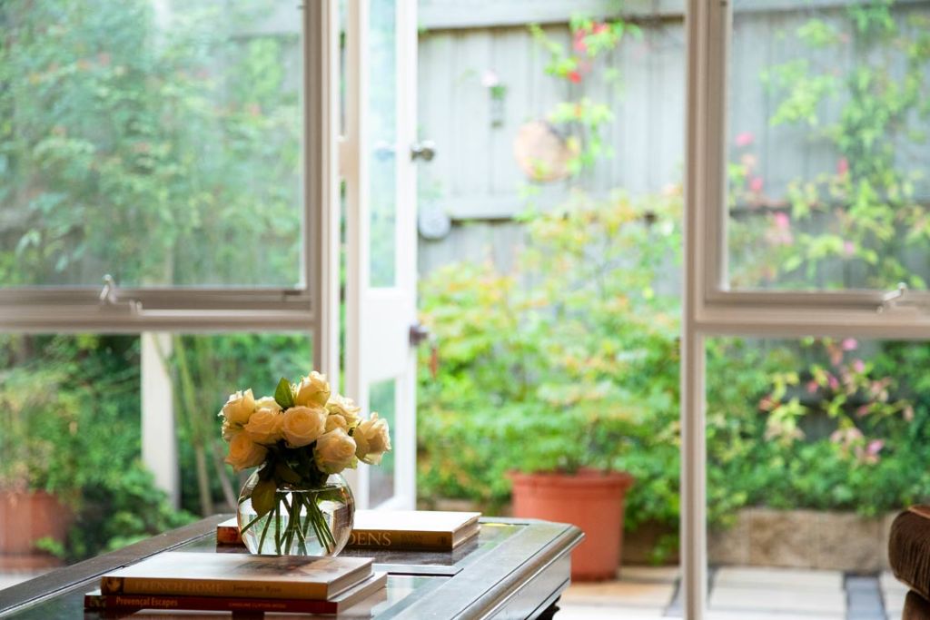 Door open to allow breeze and airflow into a home
