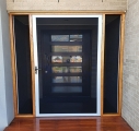 ForceField hinge door with screened side panels