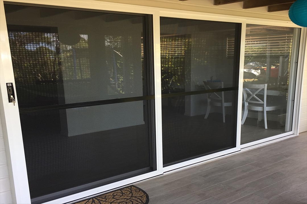 ForceField sliding stacker doors with midrail