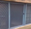 Large welded diamond sliding door