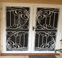 French door hinge doors