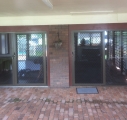 Diamond grille sliding doors