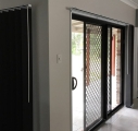 Diamond grill sliding doors